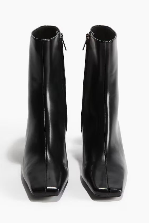 Clay-Heeled Ankle Boots